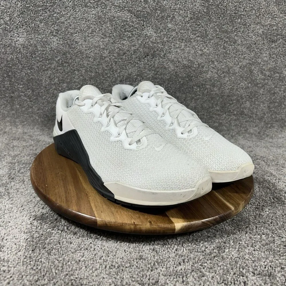 Nike Metcon 5 AQ1189-190 Men's Sz 12.5 White Black Cross Training Gym Shoes Used